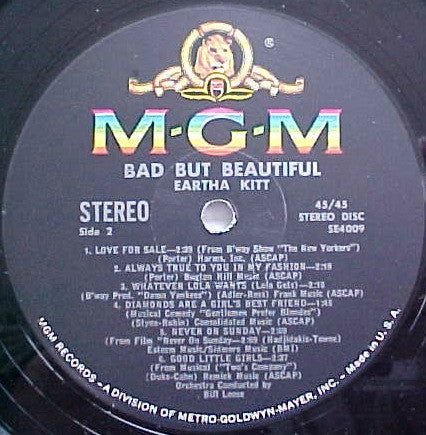 Eartha Kitt - Bad But Beautiful - LP