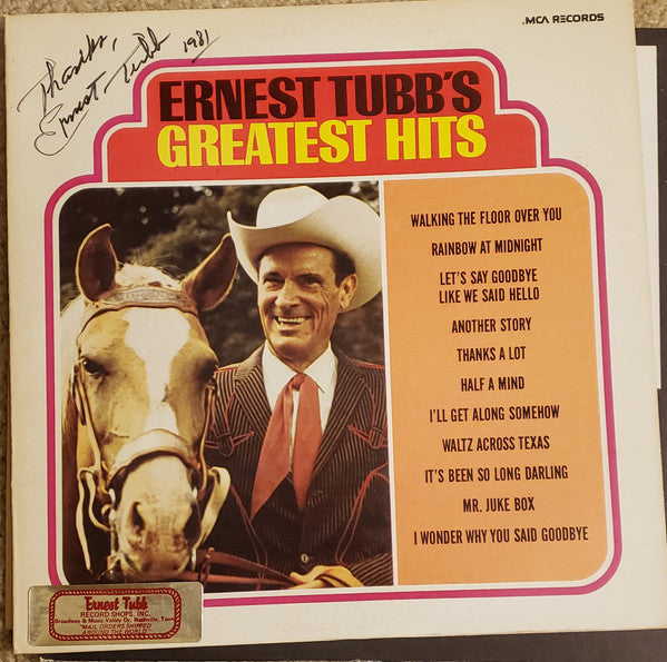 Ernest Tubb - Ernest Tubb's Greatest Hits - LP