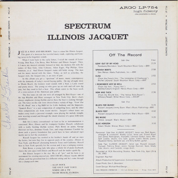 Illinois Jacquet - Spectrum - LP