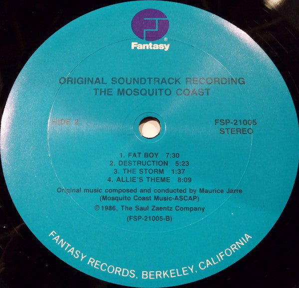 Maurice Jarre - The Mosquito Coast (Original Soundtrack Recording) - LP