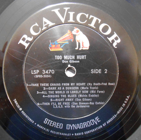 Don Gibson - Too Much Hurt - LP