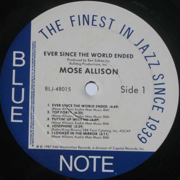 Mose Allison - Ever Since The World Ended - LP