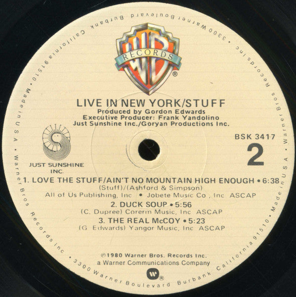 Stuff (2) - Live In New York - LP