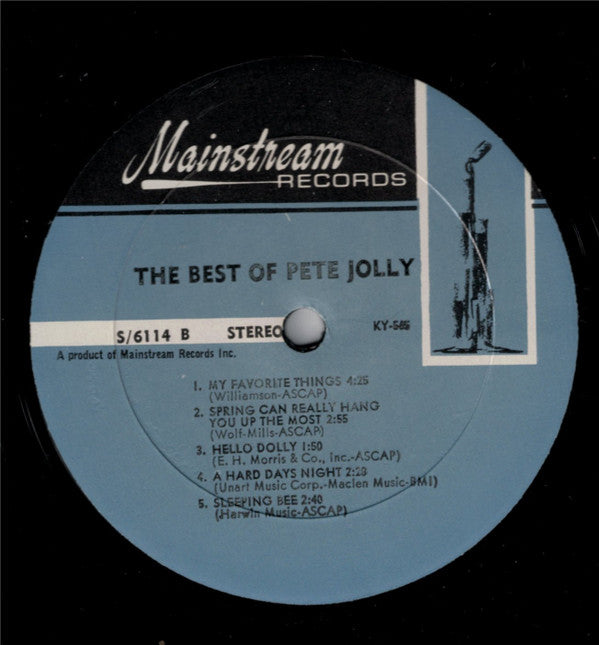 Pete Jolly - The Best Of Pete Jolly - LP