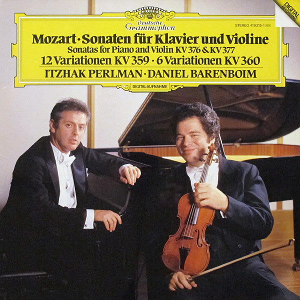Mozart*, Itzhak Perlman ∙ Daniel Barenboim - Sonaten Für Klavier Und Violine ∙ 12 Variationen Kv 359 ∙ 6 Variationen Kv 360 - LP