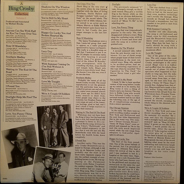 Bing Crosby - A Bing Crosby Collection, Volume I - LP