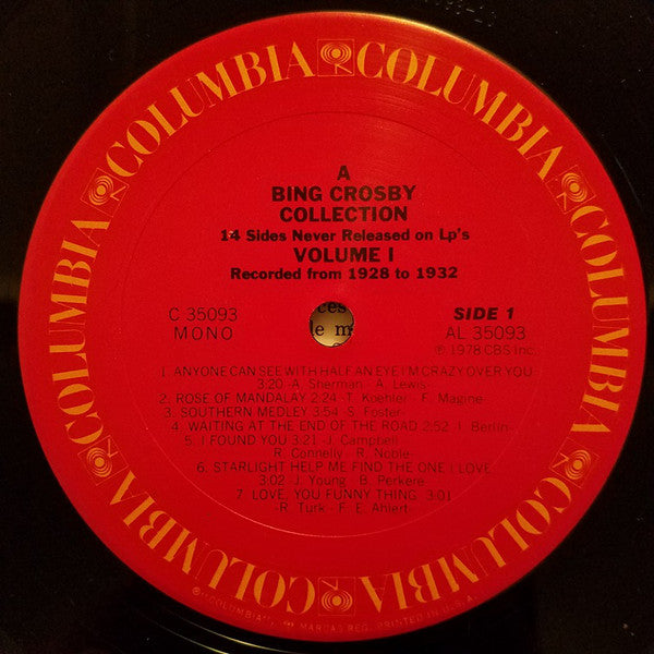 Bing Crosby - A Bing Crosby Collection, Volume I - LP