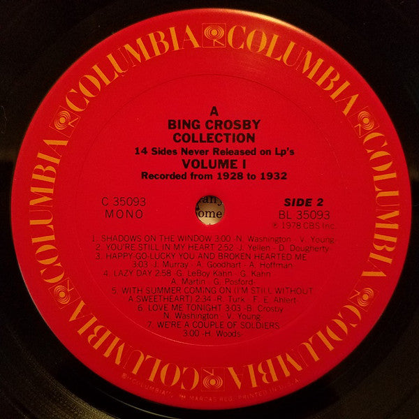 Bing Crosby - A Bing Crosby Collection, Volume I - LP