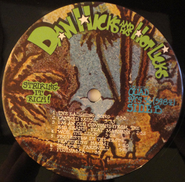 Dan Hicks And His Hot Licks - Striking It Rich! - LP