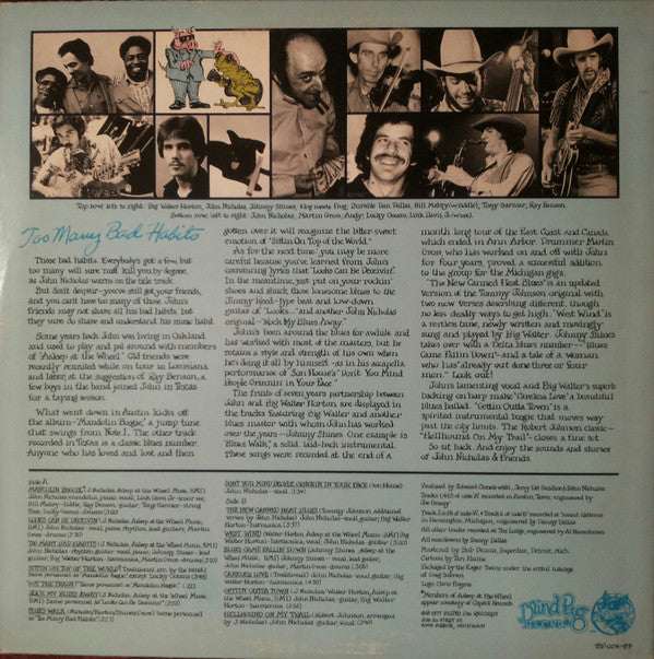John Nicholas & Friends - Too Many Bad Habits - LP
