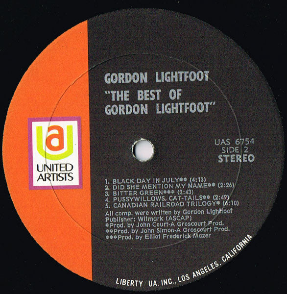 Gordon Lightfoot - The Best Of Gordon Lightfoot - LP