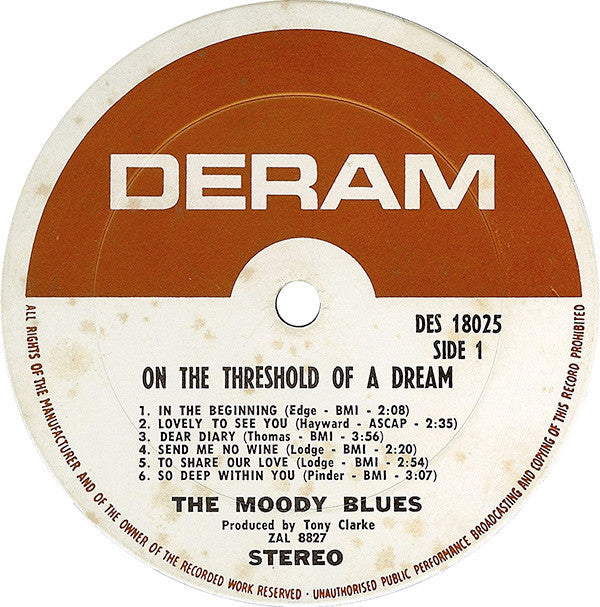 The Moody Blues - On The Threshold Of A Dream - LP