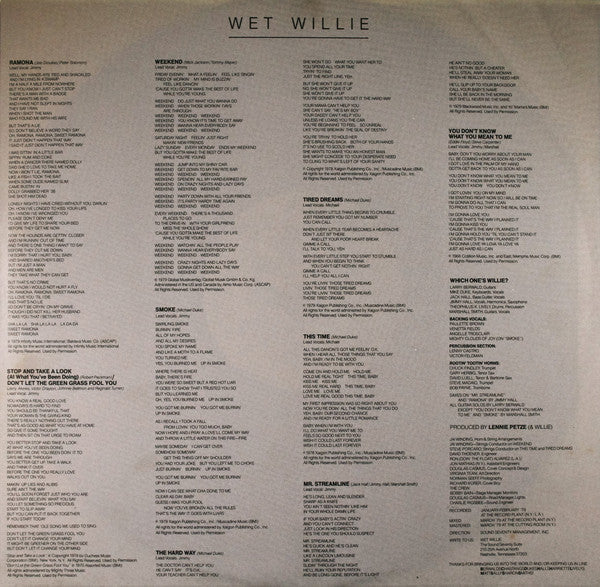 Wet Willie - Which One's Willie? - LP