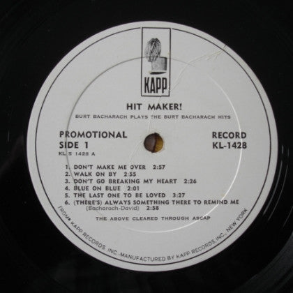 Burt Bacharach - Hit Maker! - LP