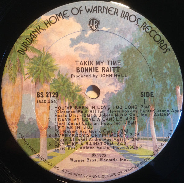 Bonnie Raitt - Takin' My Time - LP