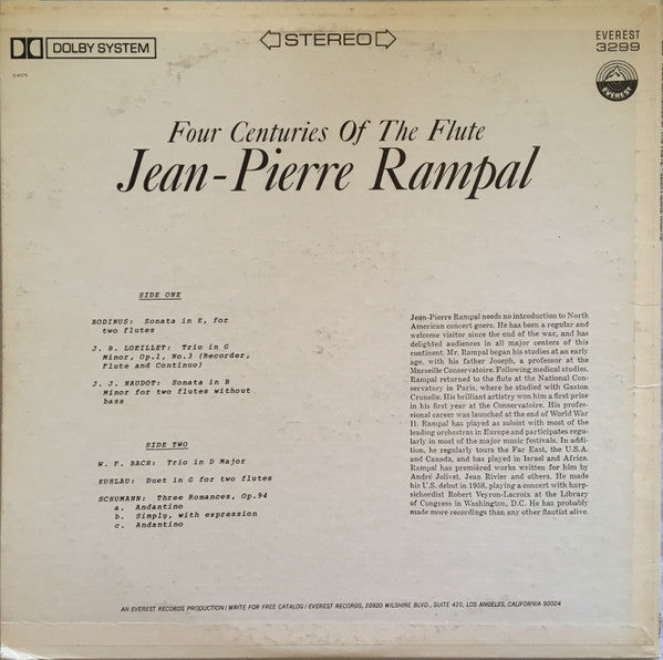 Jean-Pierre Rampal - Four Centuries Of The Flute - LP