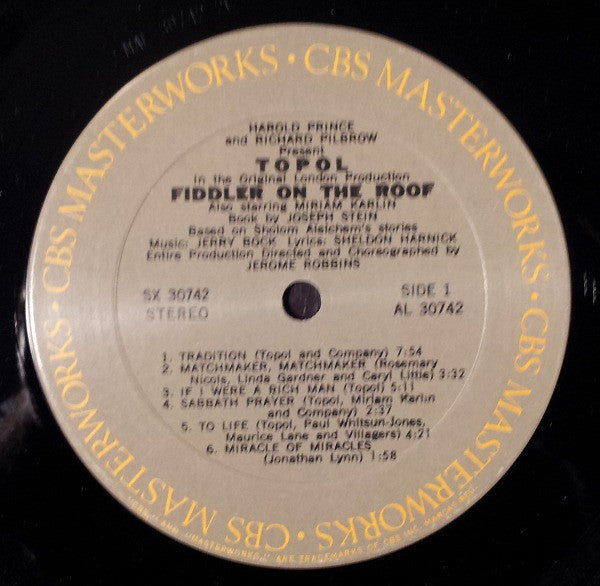 Topol - Fiddler On The Roof - LP