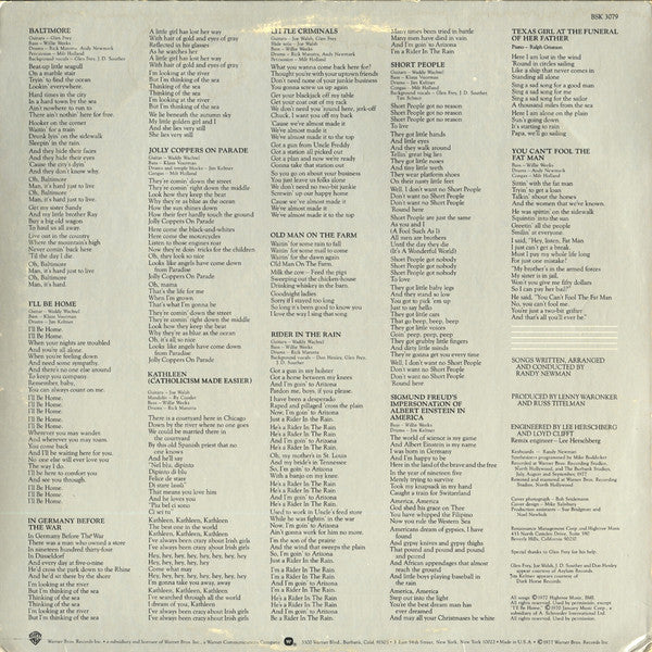 Randy Newman - Little Criminals - LP