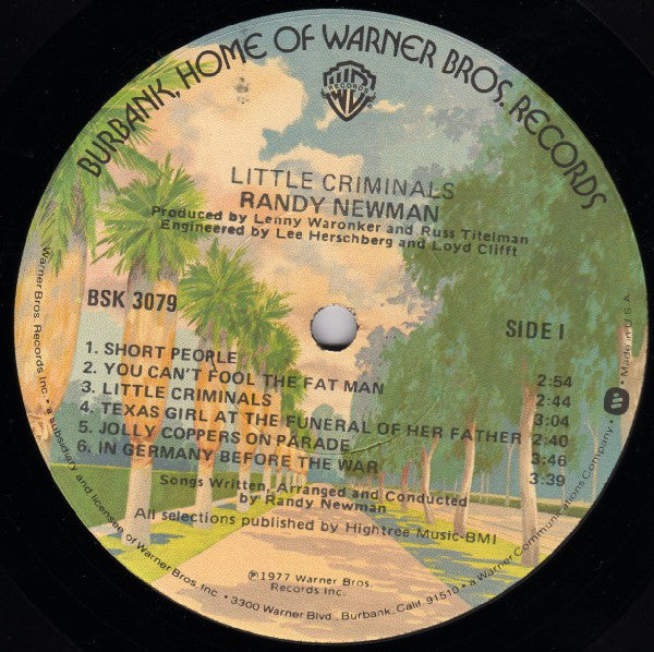 Randy Newman - Little Criminals - LP