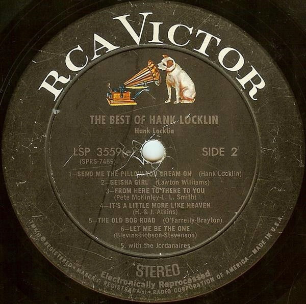Hank Locklin - The Best Of Hank Locklin - LP