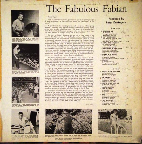 Fabian  - The Fabulous Fabian - LP