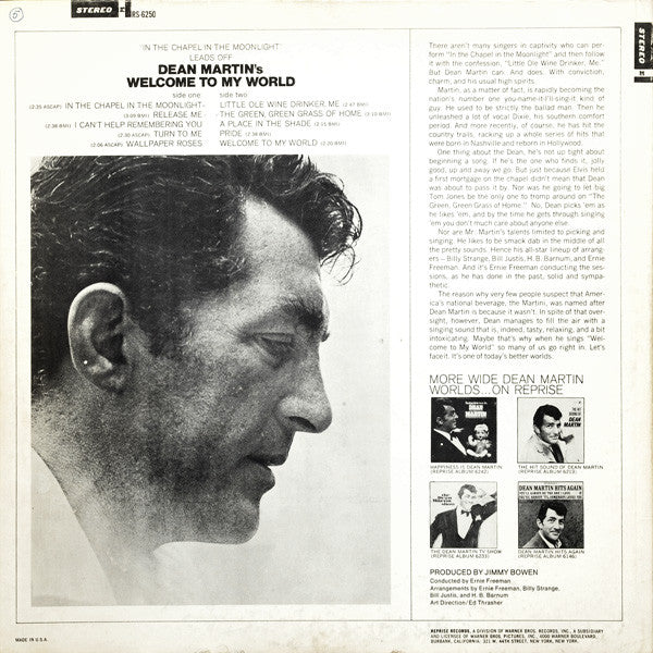 Dean Martin - Welcome To My World - LP