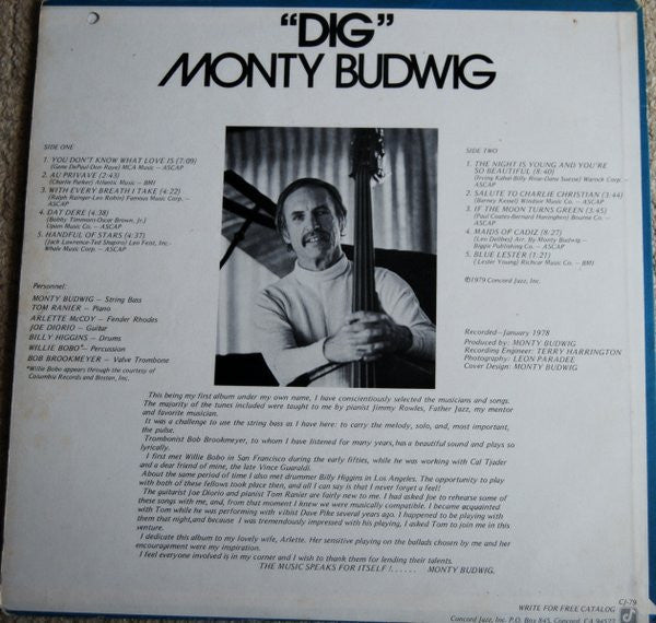 Monty Budwig - Dig - LP
