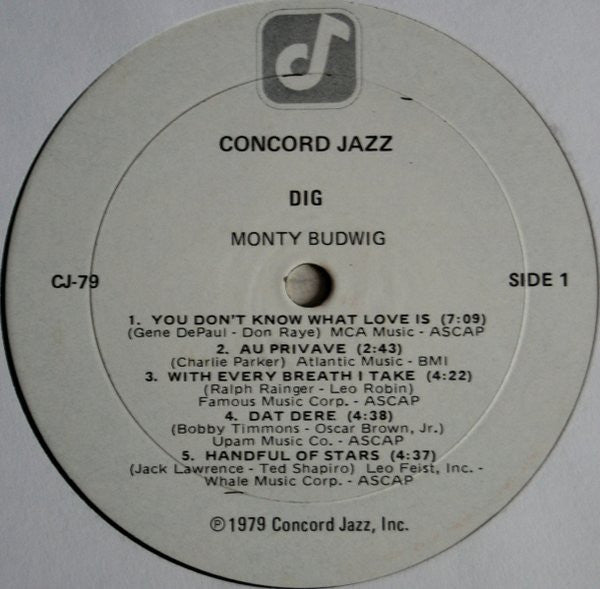 Monty Budwig - Dig - LP