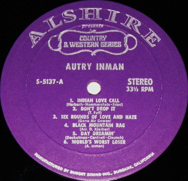 Autry Inman - 12 Country Hits From Autry Inman - LP