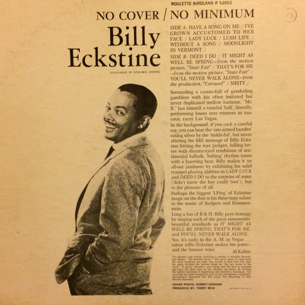Billy Eckstine - No Cover No Minimum