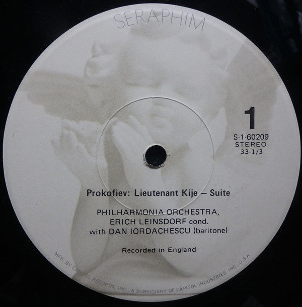 Erich Leinsdorf / Philharmonia Orchestra - Prokofiev - Lieutenant Kije / Kodaly - Hary Janos - LP