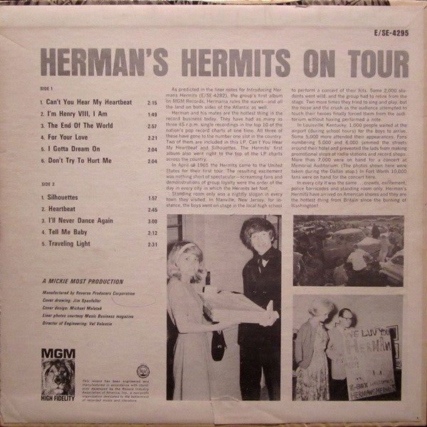 Herman's Hermits - Their Second Album! Herman's Hermits On Tour - LP