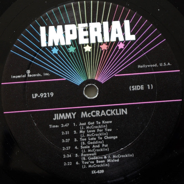 Jimmy McCracklin - I Just Gotta Know - LP