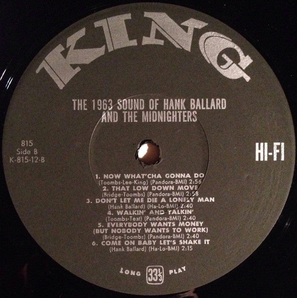 Hank Ballard And The Midnighters* - The 1963 Sound Of Hank Ballard And The Midnighters - LP