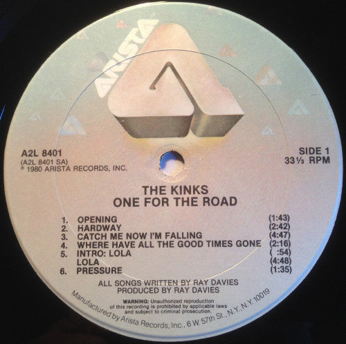 The Kinks - One For The Road - LP