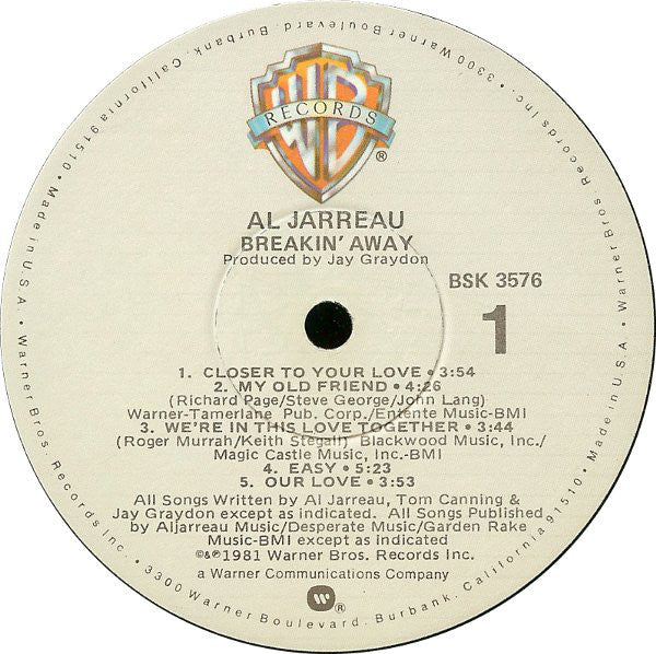 Al Jarreau - Breakin' Away - LP