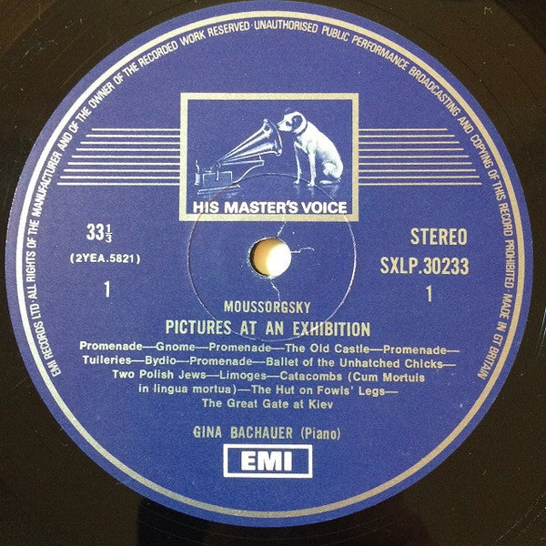 Moussorgsky*, Gina Bachauer, Lorin Maazel, Philharmonia Orchestra - Pictures At An Exhibition - The Original Piano Version And The Orchestration By Ravel - LP