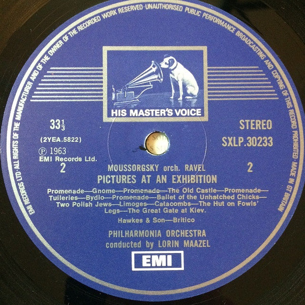 Moussorgsky*, Gina Bachauer, Lorin Maazel, Philharmonia Orchestra - Pictures At An Exhibition - The Original Piano Version And The Orchestration By Ravel - LP