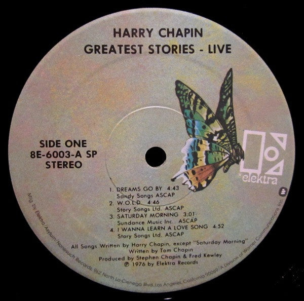 Harry Chapin - Greatest Stories - Live - LP