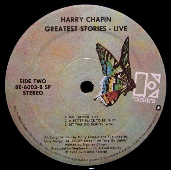 Harry Chapin - Greatest Stories - Live - LP