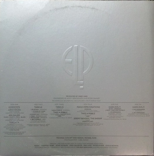 Emerson, Lake & Palmer - Welcome Back My Friends To The Show That Never Ends ~ Ladies And Gentlemen - LP