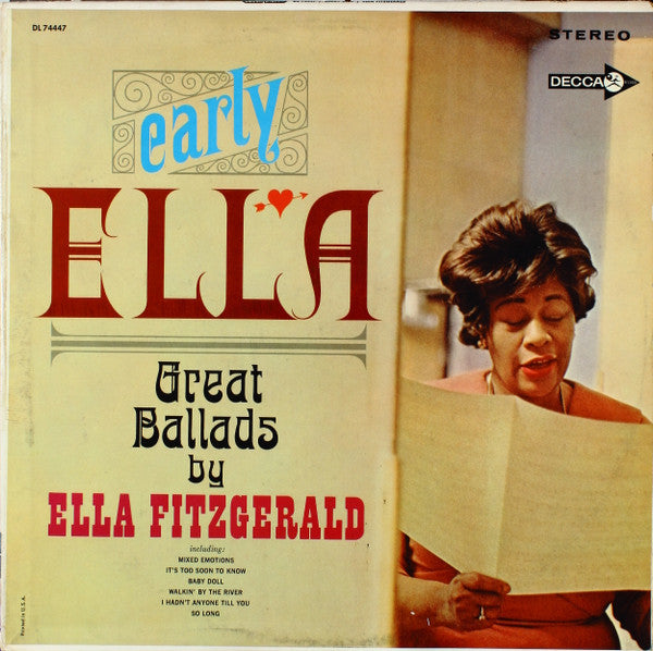 Ella Fitzgerald - Early Ella - Great Ballads By Ella Fitzgerald - LP