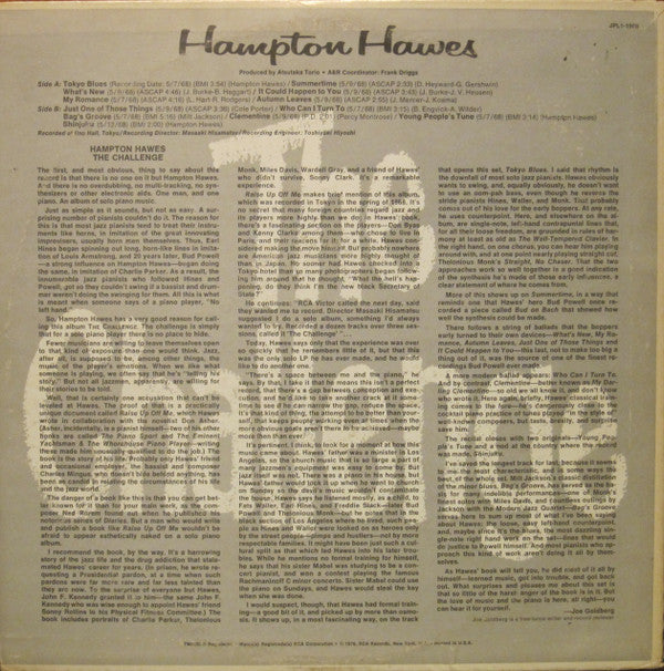 Hampton Hawes - The Challenge - LP