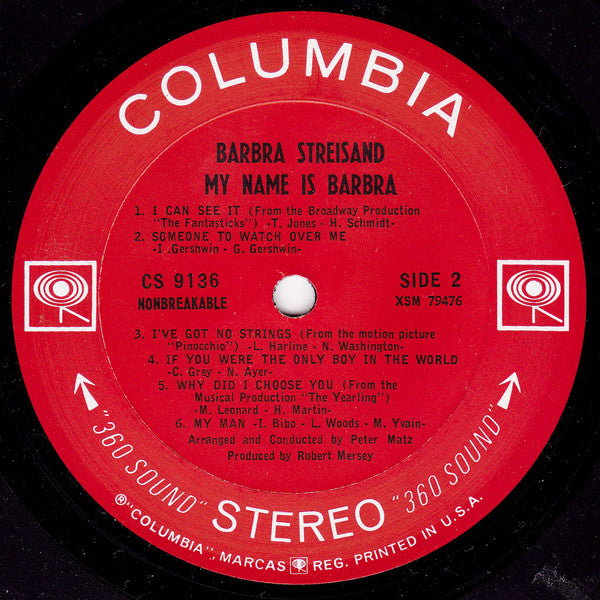 Barbra Streisand - My Name Is Barbra - LP