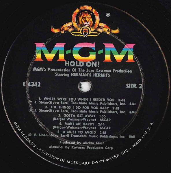 Herman's Hermits - Hold On! - LP