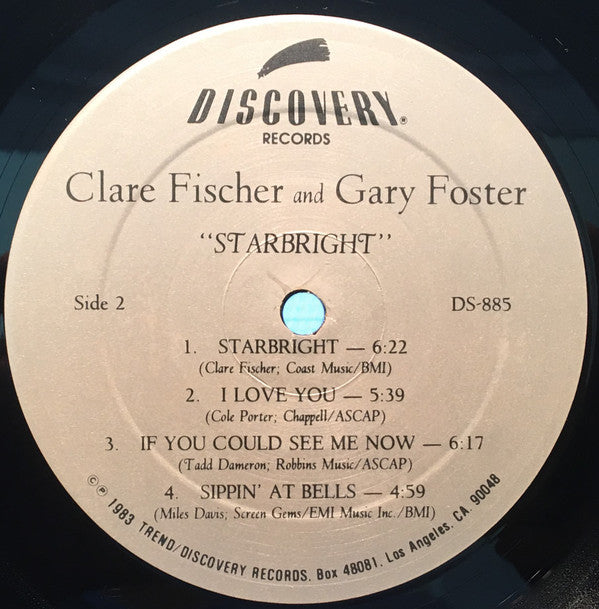 Clare Fischer And Gary Foster - Starbright - LP