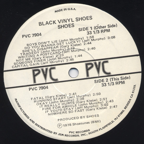 Shoes - Black Vinyl Shoes - LP