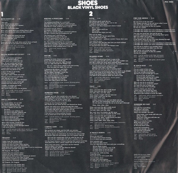 Shoes - Black Vinyl Shoes - LP