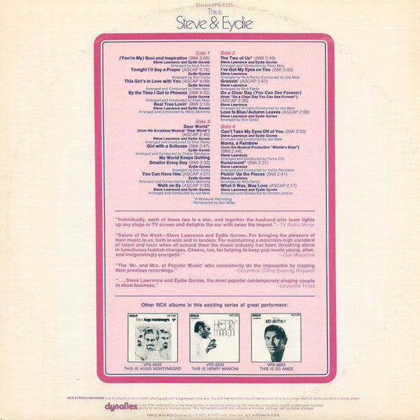 Steve & Eydie - This Is Steve & Eydie - LP