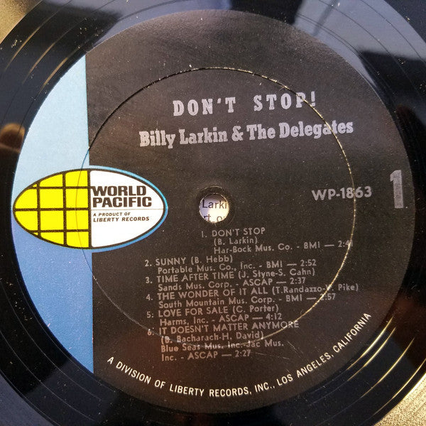 Billy Larkin And The Delegates - Don't Stop! - LP